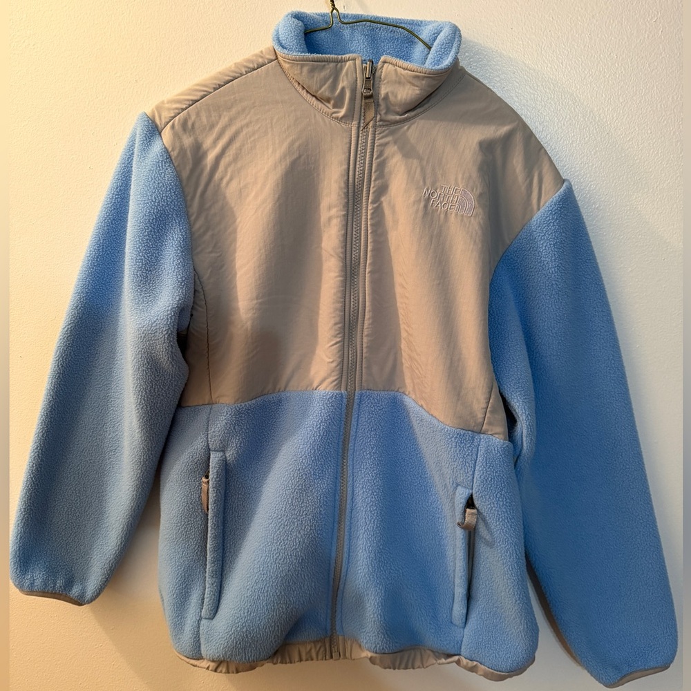 Girls Blue and Gray North Face Jacket